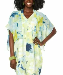 Cheapest ✨ MarlaWynne WynneLayers Printed Chiffon Cropped Topper Black Palm 😉 -Outlet MarlaWynne Sales unnamed file 2265