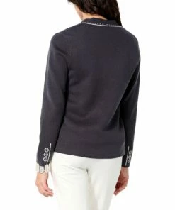 Cheap 💯 MarlaWynne WynneCollection SoftKNIT Trompe L'oeil Cardigan Sweater Blazer Black/creme Fraiche Combo ⭐ -Outlet MarlaWynne Sales unnamed file 23