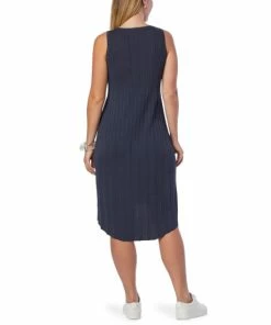 Cheap ⭐ MarlaWynne Sleeveless Rib Sweater Knit 👗 Dress Inky Blue 🔔 -Outlet MarlaWynne Sales unnamed file 2325