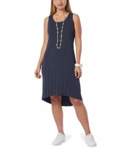 Cheap ⭐ MarlaWynne Sleeveless Rib Sweater Knit 👗 Dress Inky Blue 🔔 -Outlet MarlaWynne Sales unnamed file 2327