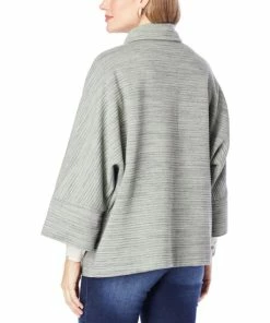 New 🔔 MarlaWynne Ribbed Jacquard Knit Ottoman Jacket Sage 😉 -Outlet MarlaWynne Sales unnamed file 2384