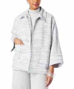 New 🔔 MarlaWynne Ribbed Jacquard Knit Ottoman Jacket Sage 😉 -Outlet MarlaWynne Sales unnamed file 2386