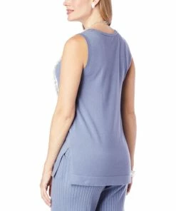 Buy 🛒 MarlaWynne WynneLayers SoftKNIT Sweater Knit Bateau Neck Tank Storm Blue 🎉 -Outlet MarlaWynne Sales unnamed file 2396