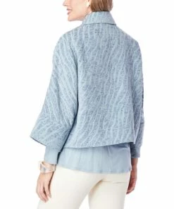 Hot Sale 🎉 MarlaWynne WynneLayers Jacquard Animal Print Cropped Jacket Sea Mist Gray 😉 -Outlet MarlaWynne Sales unnamed file 2406