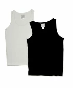 Best deal 🛒 MarlaWynne WynneLayers Essential 2-pack Stretch Layering Tanks Cloud/black ⭐ -Outlet MarlaWynne Sales unnamed file 241