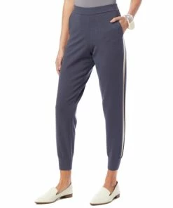 Promo 🧨 MarlaWynne WynneLayers SoftKNIT Jogger Pant With Side Stripe Ecru/black ⌛ -Outlet MarlaWynne Sales unnamed file 2443