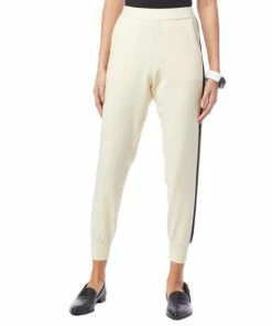Promo 🧨 MarlaWynne WynneLayers SoftKNIT Jogger Pant With Side Stripe Ecru/black ⌛ -Outlet MarlaWynne Sales unnamed file 2446