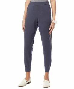 Promo 🧨 MarlaWynne WynneLayers SoftKNIT Jogger Pant With Side Stripe Ecru/black ⌛ -Outlet MarlaWynne Sales unnamed file 2447