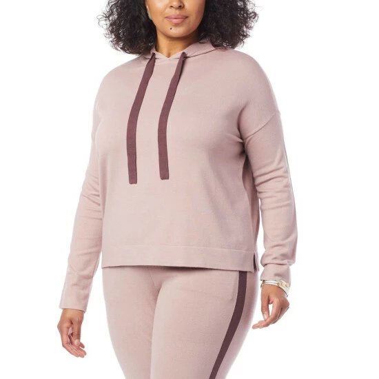 Outlet ๐ MarlaWynne WynneLayers SoftKNIT Hoodie With Contrasting Drawstring Pearl Heather Gray/sesame ๐ฏ 5 Outlet ๐ MarlaWynne WynneLayers SoftKNIT Hoodie With Contrasting Drawstring Pearl Heather Gray/sesame ๐ฏ - Image 3