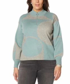 Top 10 👍 MarlaWynne Modern Art Colorblock Pullover Sweater Celadon/light Heather Gray ⭐ -Outlet MarlaWynne Sales unnamed file 2507