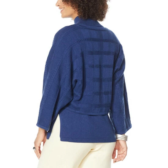 Wholesale ๐ MarlaWynne SoftKNIT Plaid-Textured Sweater Popover Camel โจ 5 Wholesale ๐ MarlaWynne SoftKNIT Plaid-Textured Sweater Popover Camel โจ - Image 3