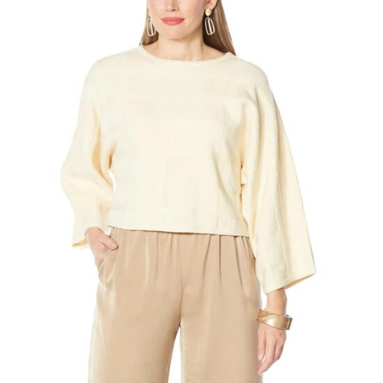 Wholesale ๐ MarlaWynne SoftKNIT Plaid-Textured Sweater Popover Camel โจ 8 Wholesale ๐ MarlaWynne SoftKNIT Plaid-Textured Sweater Popover Camel โจ - Image 6