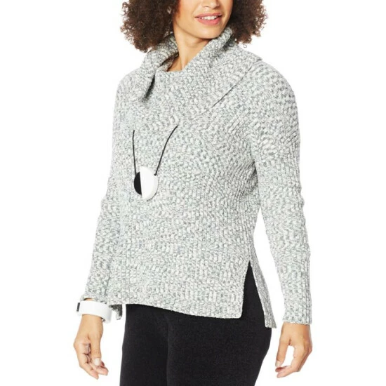 Coupon ๐ MarlaWynne WynneLayers Chenille Space-Dyed Cowl Neck Sweater Gray Slate Combo ๐งจ 6 Coupon ๐ MarlaWynne WynneLayers Chenille Space-Dyed Cowl Neck Sweater Gray Slate Combo ๐งจ - Image 4