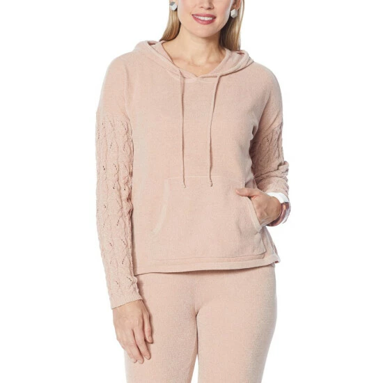 Discount ๐ฅฐ MarlaWynne WynneLayers Chenille Cable-Sleeve Hoodie Blue Gray ๐ 3 Discount ๐ฅฐ MarlaWynne WynneLayers Chenille Cable-Sleeve Hoodie Blue Gray ๐