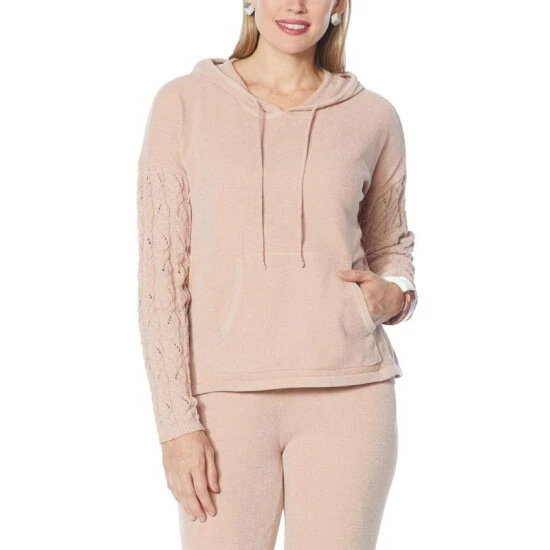 Discount ๐ฅฐ MarlaWynne WynneLayers Chenille Cable-Sleeve Hoodie Blue Gray ๐ 9 Discount ๐ฅฐ MarlaWynne WynneLayers Chenille Cable-Sleeve Hoodie Blue Gray ๐ - Image 7