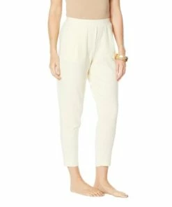 Best deal 🔔 MarlaWynne WynneLayers French Terry Pull-On Pleated Ankle Pant Ecru 🥰 -Outlet MarlaWynne Sales unnamed file 2548