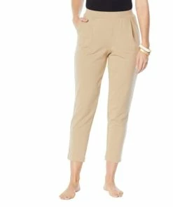Best deal 🔔 MarlaWynne WynneLayers French Terry Pull-On Pleated Ankle Pant Ecru 🥰 -Outlet MarlaWynne Sales unnamed file 2549