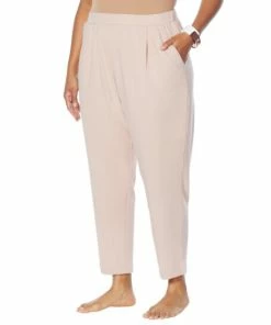 Best deal 🔔 MarlaWynne WynneLayers French Terry Pull-On Pleated Ankle Pant Ecru 🥰 -Outlet MarlaWynne Sales unnamed file 2550