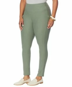 Cheap 👍 MarlaWynne WynneLayers Essential Knit Crepe Skinny Legging Basil 👏 -Outlet MarlaWynne Sales unnamed file 2598