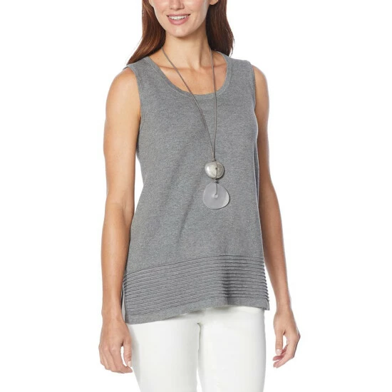 Outlet ๐งจ MarlaWynne WynneLayers Ottoman Stitch Detail Sweater Knit Tank Medium Heather Gray ๐ 3 Outlet ๐งจ MarlaWynne WynneLayers Ottoman Stitch Detail Sweater Knit Tank Medium Heather Gray ๐