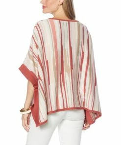 Top 10 🥰 MarlaWynne WynneLayers Jacquard Knit Poncho Sweater Marsala Combo ❤️ -Outlet MarlaWynne Sales unnamed file 2620