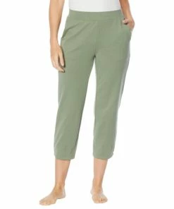 Best Pirce 👍 MarlaWynne WynneLayers French Terry Pull-On Lantern Crop Pant Basil 😍