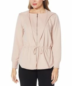 Flash Sale 🌟 MarlaWynne WynneLayers French Terry Zip-Front Hoodie Ecru 🔔 -Outlet MarlaWynne Sales unnamed file 2645