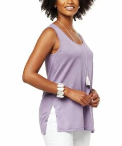 Promo ❤️ MarlaWynne WynneLayers Sweater Knit Tank Cloud 👍 -Outlet MarlaWynne Sales unnamed file 2648