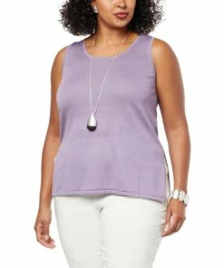 Promo ❤️ MarlaWynne WynneLayers Sweater Knit Tank Cloud 👍 -Outlet MarlaWynne Sales unnamed file 2655