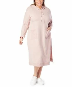 Cheapest ✔️ MarlaWynne WynneLayers Any Day Hooded French Terry Lounge 👗 Dress Rose ✨ -Outlet MarlaWynne Sales unnamed file 266