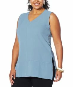 Flash Sale 👍 MarlaWynne Wynne Layers Washed Crepe Sleeveless Tunic Mink ✨ -Outlet MarlaWynne Sales unnamed file 2669