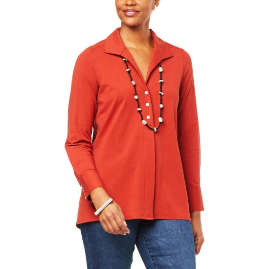 Wholesale โ MarlaWynne WynneLayers Easy Fit Everyday Cotton Knit ๐ Shirt Blue Fog ๐ 3 Wholesale โ MarlaWynne WynneLayers Easy Fit Everyday Cotton Knit ๐ Shirt Blue Fog ๐