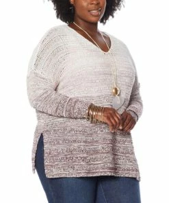 Cheap ✨ MarlaWynne Unstructured Ombré Marled Knit Sweater Rose 🔥 -Outlet MarlaWynne Sales unnamed file 2676