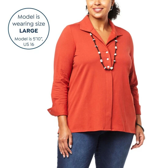 Wholesale โ MarlaWynne WynneLayers Easy Fit Everyday Cotton Knit ๐ Shirt Blue Fog ๐ 4 Wholesale โ MarlaWynne WynneLayers Easy Fit Everyday Cotton Knit ๐ Shirt Blue Fog ๐ - Image 2