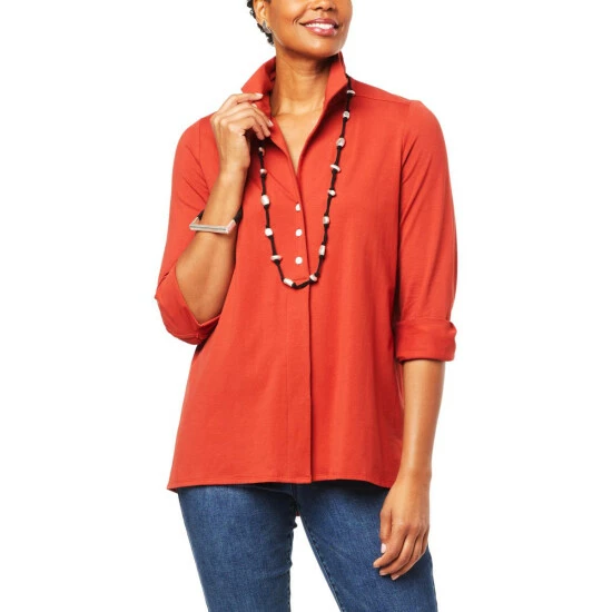 Wholesale โ MarlaWynne WynneLayers Easy Fit Everyday Cotton Knit ๐ Shirt Blue Fog ๐ 8 Wholesale โ MarlaWynne WynneLayers Easy Fit Everyday Cotton Knit ๐ Shirt Blue Fog ๐ - Image 6