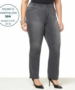 Promo 🥰 MarlaWynne "As Is" WynneDenim Performance Stretch Straight Leg Jean Gray ⌛ -Outlet MarlaWynne Sales unnamed file 2729