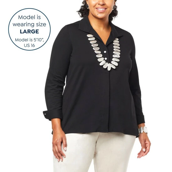 Wholesale โ MarlaWynne WynneLayers Easy Fit Everyday Cotton Knit ๐ Shirt Blue Fog ๐ 11 Wholesale โ MarlaWynne WynneLayers Easy Fit Everyday Cotton Knit ๐ Shirt Blue Fog ๐ - Image 9