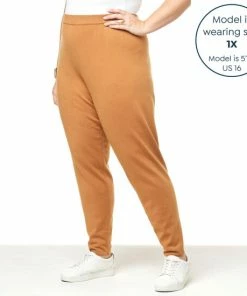 Best Sale 😀 MarlaWynne "As Is" WynneLayers SoftKNIT Slouch Pant Dark Camel ✨ -Outlet MarlaWynne Sales unnamed file 2767