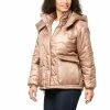 Best Pirce 👍 MarlaWynne "As Is" WynneCollection Pearlized Hooded Puffer Jacket With Pockets Bronze ❤️ -Outlet MarlaWynne Sales unnamed file 2772