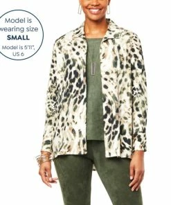 Flash Sale 🥰 MarlaWynne "As Is" WynneLayers Easy Fit Everyday Cotton Knit 👕 Shirt Animal Print 🎁 -Outlet MarlaWynne Sales unnamed file 2799