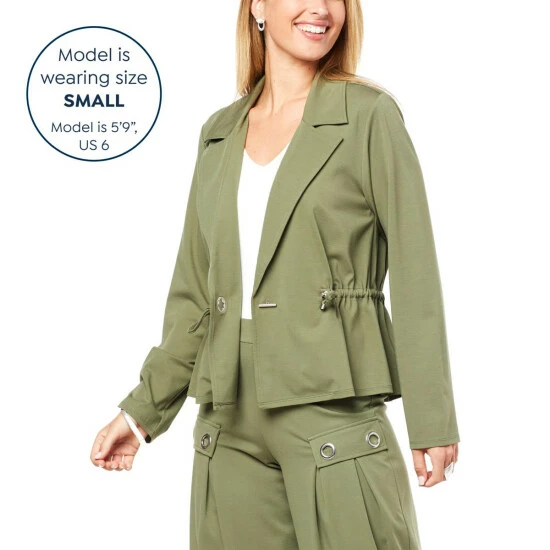 Best Pirce ๐ MarlaWynne "As Is" WynneCollection Cropped Single-Breasted Trench Jacket Black ๐ 7 Best Pirce ๐ MarlaWynne "As Is" WynneCollection Cropped Single-Breasted Trench Jacket Black ๐ - Image 5