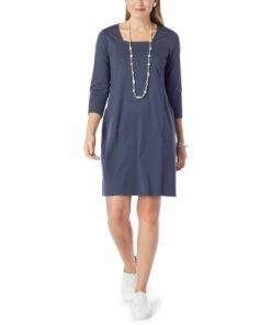 Deals 🧨 MarlaWynne "As Is" WynneLayers Square-Neck 👗 Dress With Seaming Inky Blue 🔔 -Outlet MarlaWynne Sales unnamed file 2835