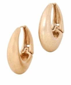 New 😀 MarlaWynne Oval Tapered Hinged Hoop Earrings ❤️