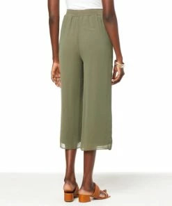 New 👍 MarlaWynne "As Is" WynneLayers Pull-On Crop Pant With Chiffon Overlay Cloud 🥰 -Outlet MarlaWynne Sales unnamed file 2899