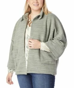 Promo 🤩 "As Is" MarlaWynne Ribbed Jacquard Knit Ottoman Jacket Storm Blue ✔️ -Outlet MarlaWynne Sales unnamed file 2918