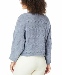 Best Sale 🥰 MarlaWynne "As Is" WynneLayers COZYcomfy Plush Cable-Knit Popover Storm Blue 🌟 -Outlet MarlaWynne Sales unnamed file 2922