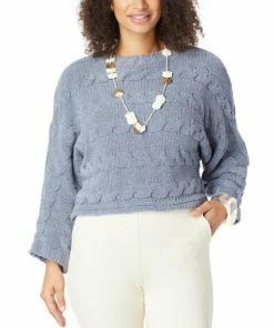 Best Sale 🥰 MarlaWynne "As Is" WynneLayers COZYcomfy Plush Cable-Knit Popover Storm Blue 🌟 -Outlet MarlaWynne Sales unnamed file 2923