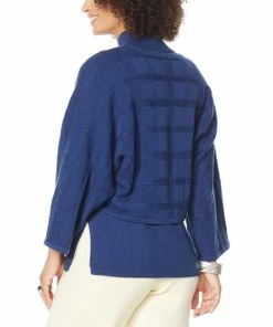 Budget ✔️ "As Is" MarlaWynne SoftKNIT Plaid-Textured Sweater Popover Black 🔔 -Outlet MarlaWynne Sales unnamed file 2941