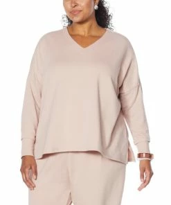 Best Pirce 💯 MarlaWynne "As Is" WynneLounge V-Neck Modified Box Top 👏 -Outlet MarlaWynne Sales unnamed file 2946