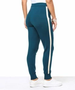 Hot Sale ✨ MarlaWynne WynneLayers SoftKNIT Jogger Pant With Contrast Stripe Heather Latte/ecru Combo 💯 -Outlet MarlaWynne Sales unnamed file 297